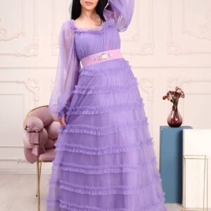 ⁦فستان موج البحر موف⁩ - الصورة ⁦6⁩