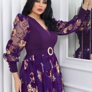 ⁦فستان وهج الفخامة  (بنفسجي)⁩ - الصورة ⁦2⁩