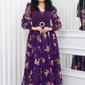 ⁦فستان وهج الفخامة  (بنفسجي)⁩ - الصورة ⁦4⁩