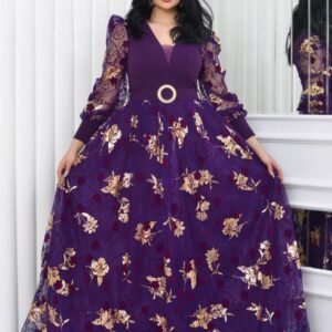 فستان وهج الفخامة  (بنفسجي)