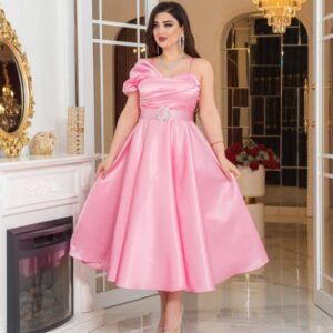 ⁦فستان "رغد الحياة" (وردي)⁩ - الصورة ⁦3⁩