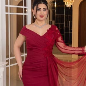 ⁦فستان "أميرة الليل" (احمر)⁩ - الصورة ⁦5⁩