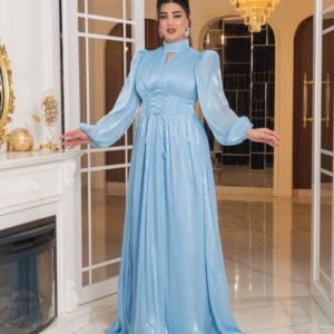 ⁦فستان الأناقة الملكية (سماوي)⁩ - الصورة ⁦2⁩