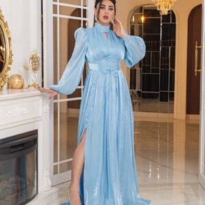 ⁦فستان الأناقة الملكية (سماوي)⁩ - الصورة ⁦4⁩