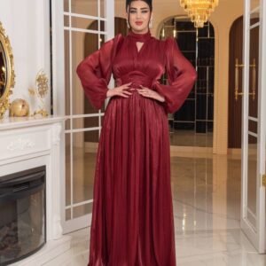 ⁦فستان الأناقة الملكية (احمر)⁩ - الصورة ⁦3⁩