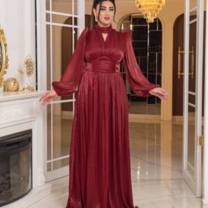 ⁦فستان الأناقة الملكية (احمر)⁩ - الصورة ⁦5⁩