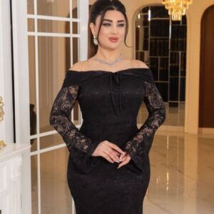 ⁦فستان همس الفخامة (اسود)⁩ - الصورة ⁦4⁩