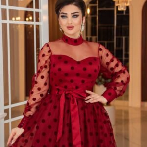⁦فستان إليجانس (عنابي)⁩ - الصورة ⁦4⁩