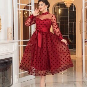 ⁦فستان إليجانس (عنابي)⁩ - الصورة ⁦6⁩