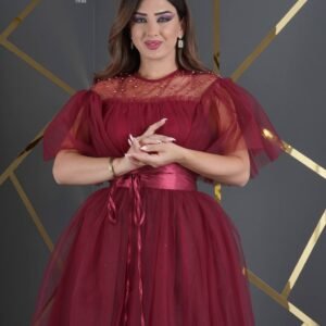 ⁦فستان فخامة الأميرة عنابي⁩ - الصورة ⁦6⁩