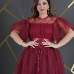 ⁦فستان فخامة الأميرة عنابي⁩ - الصورة ⁦5⁩