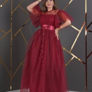 فستان فخامة الأميرة عنابي